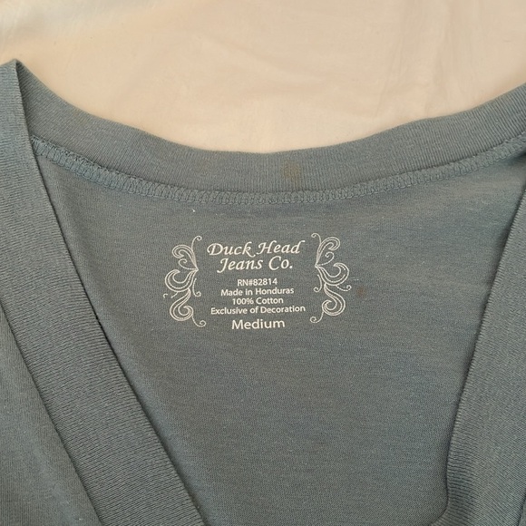 Duckhead Seafoam Blue Babydoll Top With Empire Waist - Picture 2 of 8